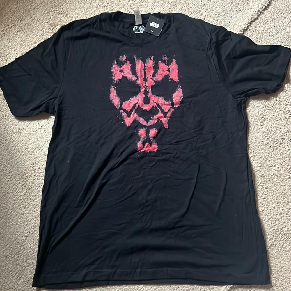 Darth Maul Grunge Mens Black Graphic Tee